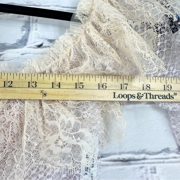 Philosophy Di Lorenzo Serafini Lace Asymmetrical Long Sleeve Ruffle Blouse Med - Picture 7 of 8